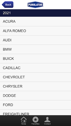 PurolatorDIY Filter Lookup Screenshot 1