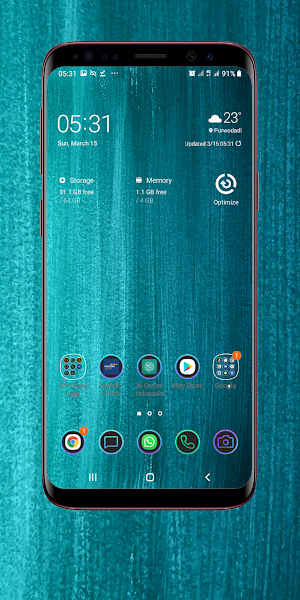 Teal Color  Wallpaper Screenshot 1