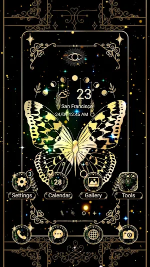 Butterfly Gold Tarot-Wallpaper Screenshot 0