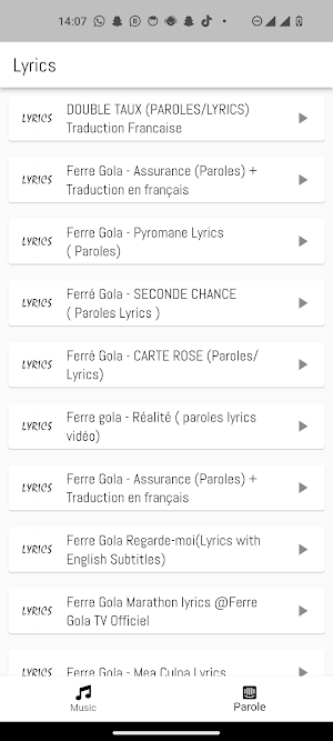 Ferre Gola & Parole 2024 Screenshot 1