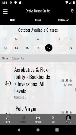 Evolve Pole & Dance Studio Screenshot 1