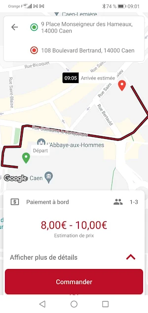 Taxi Abbeilles Caen Screenshot 2
