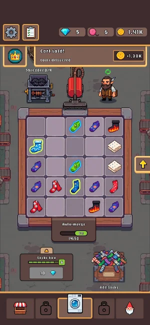 Lost Socks Inc: Merge & Idle Screenshot 1