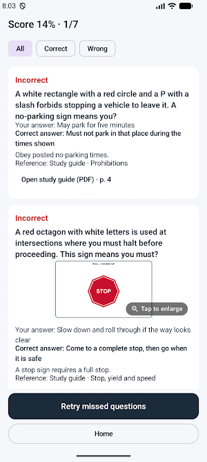 Canada Driving Test 2026 G1 Screenshot 2