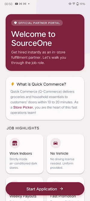 Sourceone Onboarding Screenshot 0