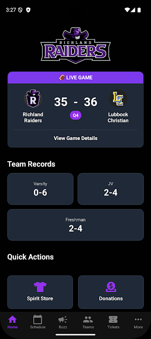 Richland Raiders Team App Screenshot 0