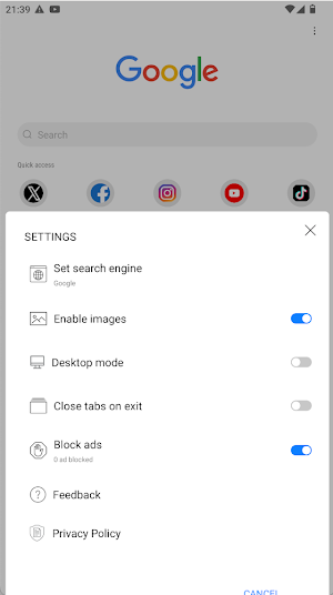 Kiwi Browser - Fast & Quiet Screenshot 2