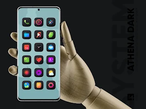 Athena Dark Icon Pack - Dark Squircle Icons Screenshot 1