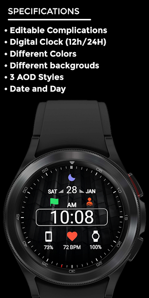 Nighty Minimal 03 - watch face Screenshot 3