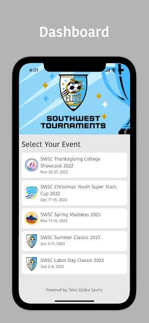 Southwest Elite SC Tournaments Screenshot 3