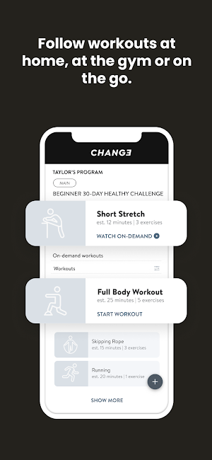 CHANGE TRAINING Screenshot 2