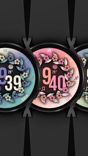 Flower Animated Watch Face 026 Screenshot 1