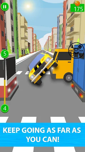 Blocky Highway Traffic Run on The Smashy Road 2021 Screenshot 3