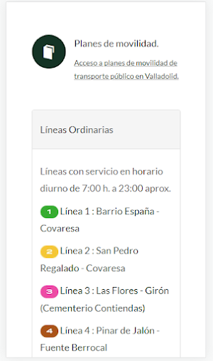 Transportes Valladolid Screenshot 1