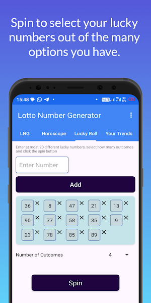 Lotto Number Generator Screenshot 2