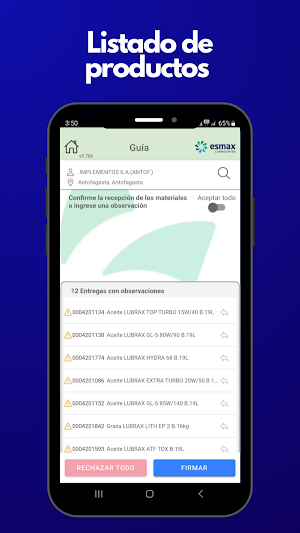 Esmax Lubricantes Screenshot 2