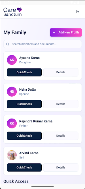 CareSanctum - Family App Screenshot 1