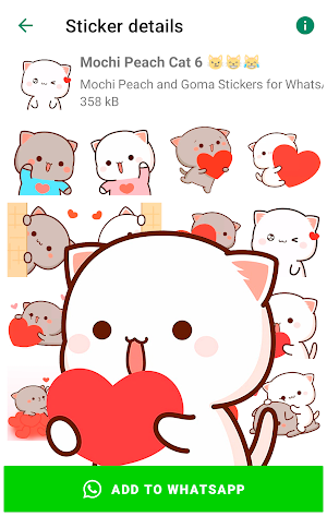 Mochi Peach and Goma Stickers Screenshot 2