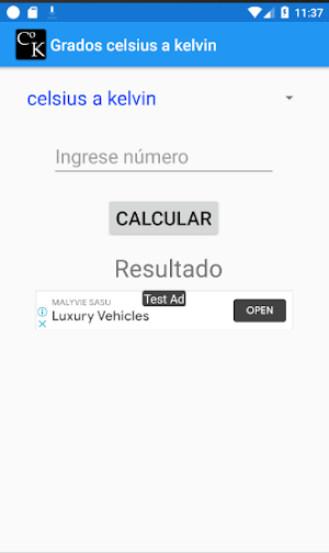 Grados celsius a kelvin Screenshot 0