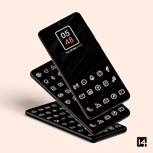 Aline Orange: linear icon pack Screenshot 0