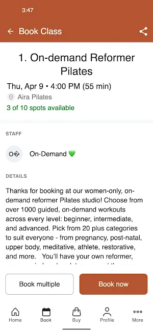 Aira Pilates Screenshot 2