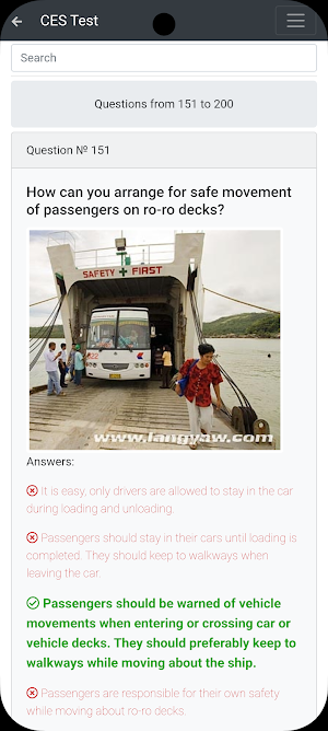 RORO passenger Operational CES Screenshot 1