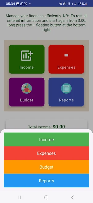 Personal Finance Tracker Screenshot 1