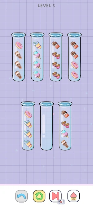 Yummy Sort: Cute Food Puzzle Screenshot 1