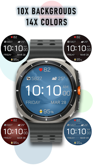 Time Canvas Digital Watch Face Screenshot 2