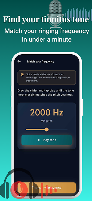 QuietEar: Tinnitus Relief Screenshot 2