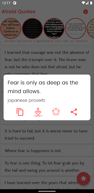 Afraid Quotes and Sayings Screenshot 3