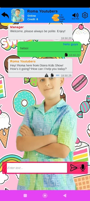 Diana & Roma Fake Call & Chat Screenshot 3