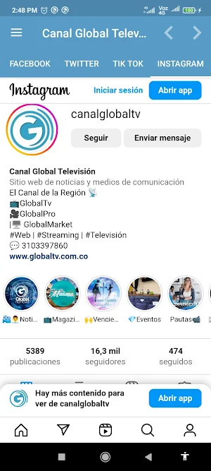 Global Televisión Screenshot 1