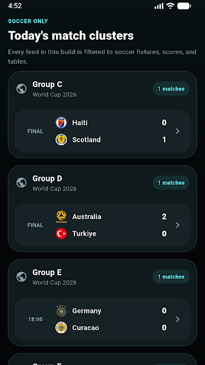 Nado TV - Live Soccer Scores Screenshot 1