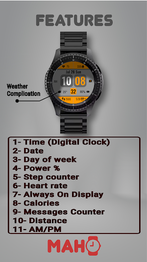 MAHO001 Wear OS Watch Face Screenshot 1
