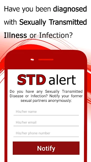 STD alert, discreet notice Screenshot 0