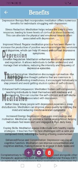 depression therapy-meditation Screenshot 1