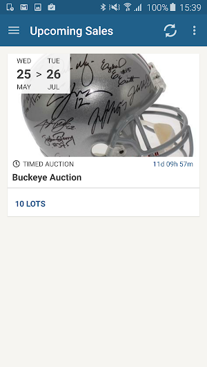 Sports Collectibles Auction Screenshot 0