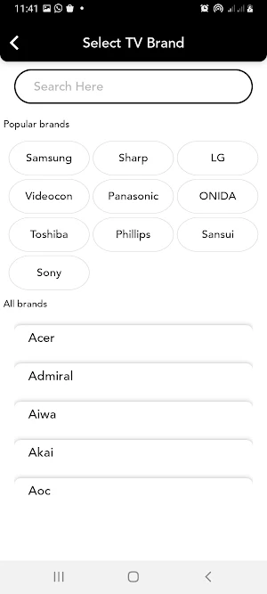 Remote Control for ALL TV Screenshot 2