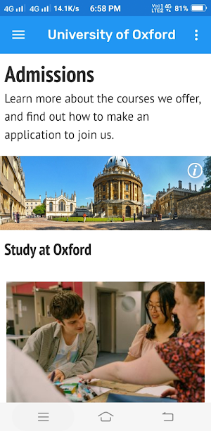 unvirsity of Oxford Screenshot 0