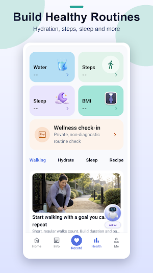 BP Care - blood pressure log Screenshot 1