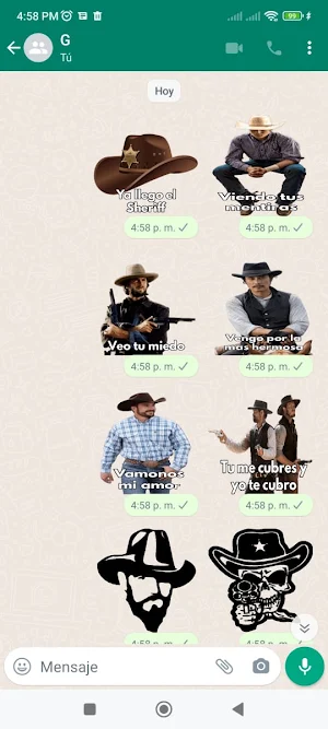 Stickers de vaqueros Screenshot 2