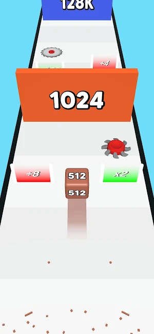 2048 Cube Run: Run and merge Screenshot 3