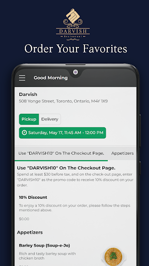 Darvish Restaurant Screenshot 1