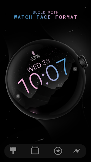 Mountain v2 digital watch face Screenshot 0