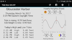 Tide Now MA-NY, Tides, Sun and Moon Times Screenshot 0