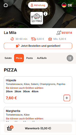 La Mila Lieferservice Screenshot 2