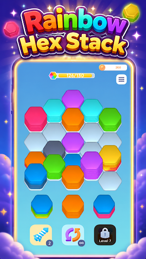Rainbow Hex Stack Screenshot 1