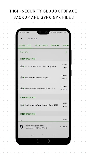 Wayfarer GPX Travel Time Estimation Screenshot 3