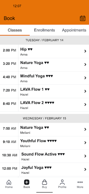 LAVA Hot Yoga Studio Screenshot 1